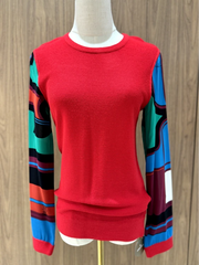 HERMES PULLOVER LONG PRINTED SLEEVE