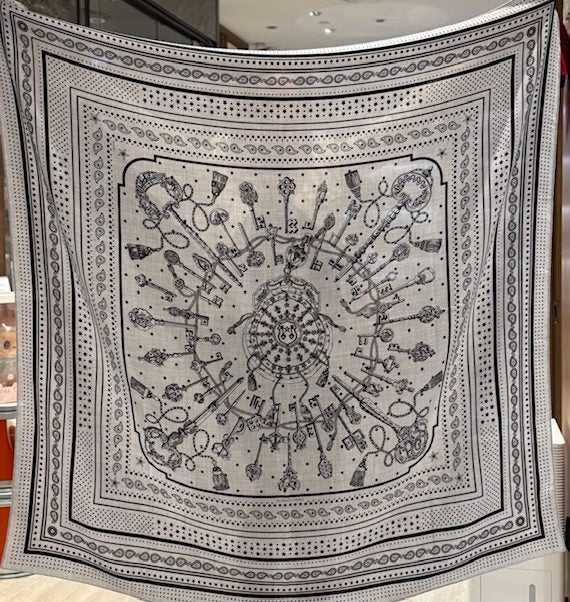 140CM CASHMERE LES CLES BANDANA
