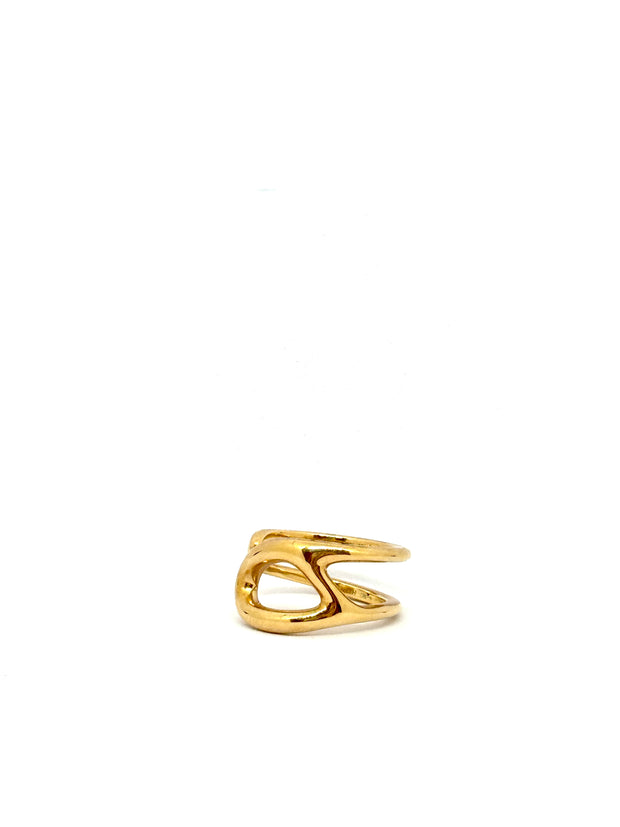 RING CHAINE DE ANCRE PUNK