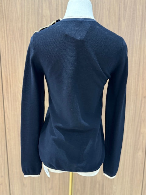 HERMES SWEATER WITH WHITE TRIMMING