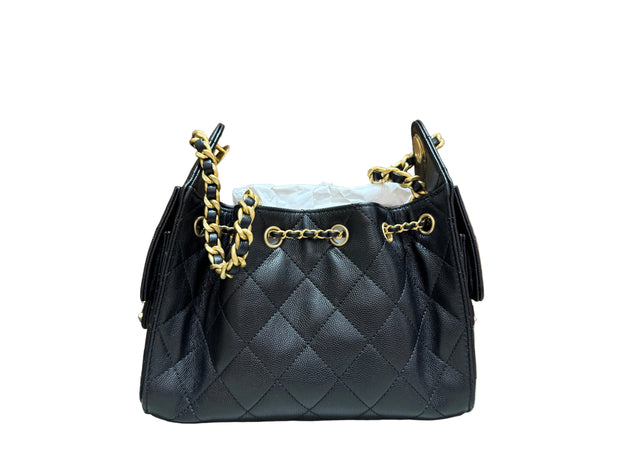CHANEL 25 MINI BLACK