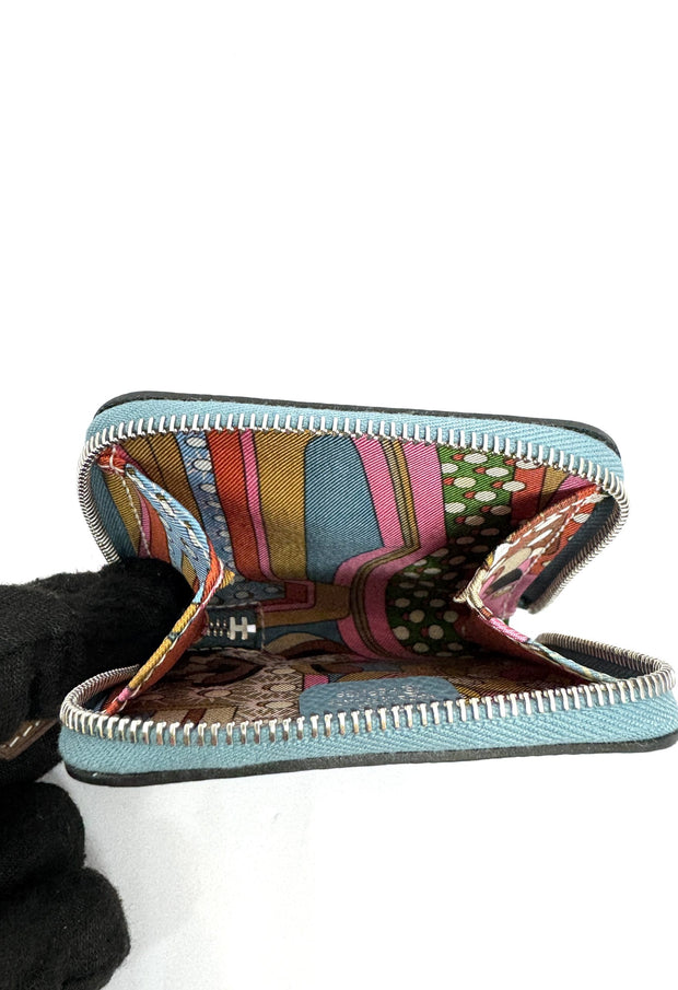 COIN POUCH SILK-IN BLUE JEANS