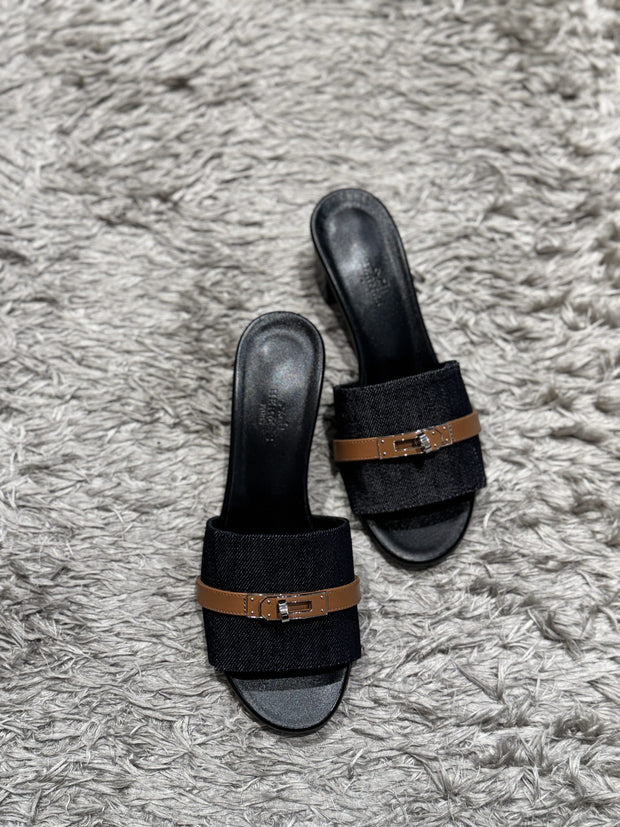 SANDAL GIGI 50 BLEU BRUT/NATUREL