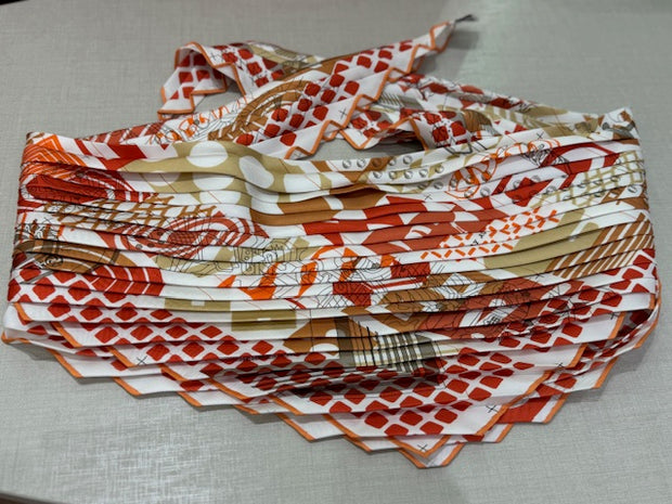 90CM SCARF PLEATED CLIQUETIS CARRE