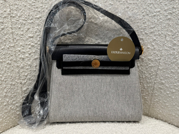 MINI HERBAG ECRU-BLACK