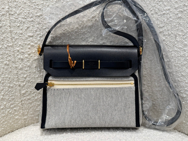 MINI HERBAG ECRU-BLACK