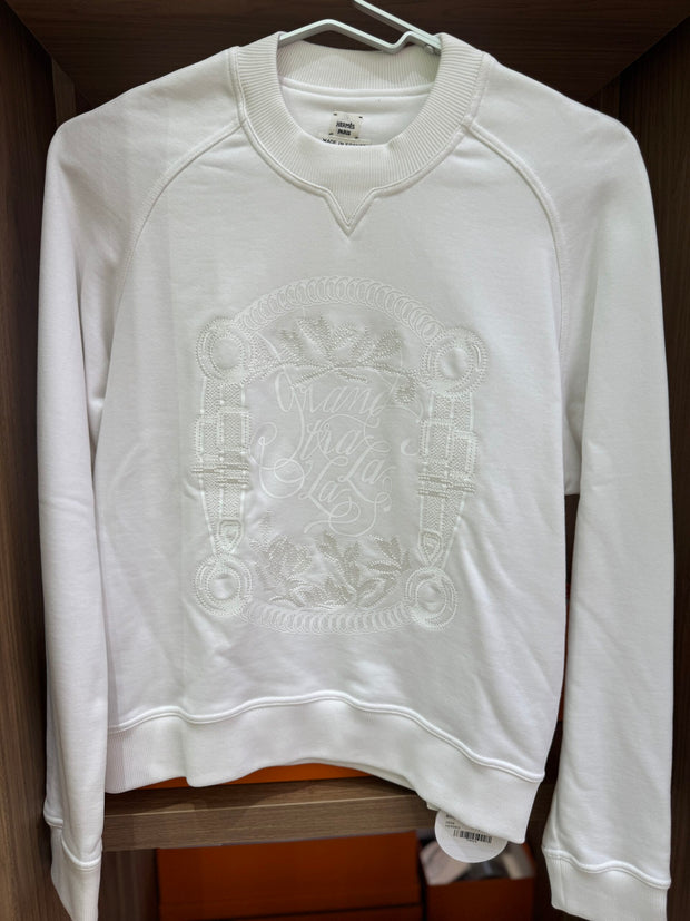 HERMES SWEET-SHIRT BRODE JERSEY MOLLETON