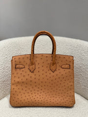 BIRKIN 30 OSTRICH TABAC CAMEL