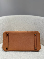 BIRKIN 30 OSTRICH TABAC CAMEL