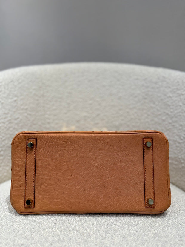 BIRKIN 30 OSTRICH TABAC CAMEL