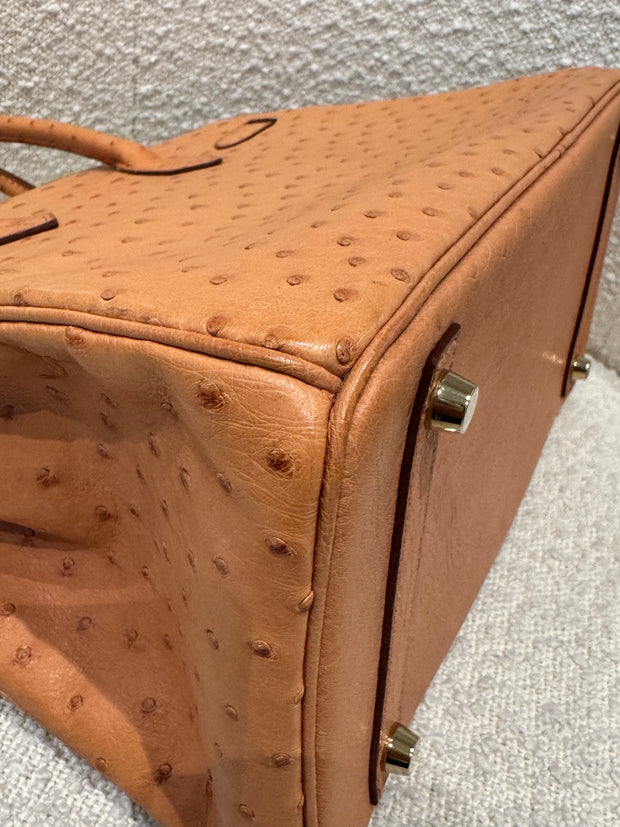 BIRKIN 30 OSTRICH TABAC CAMEL