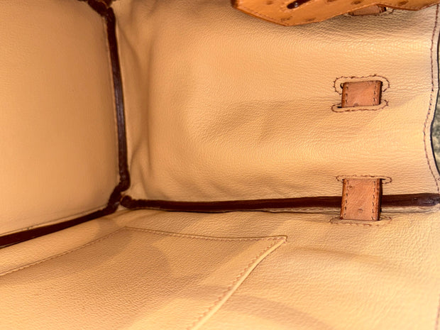 BIRKIN 30 OSTRICH TABAC CAMEL