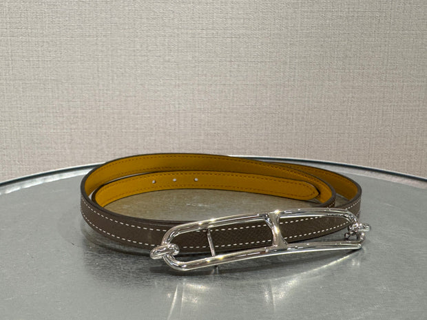 BELT ROULIS BUCKLE REVERSIBLE ETOUPE-LIME