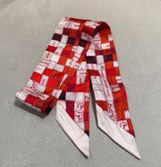 TWILLY BOLDUC AU CARRE RED/ORANGE/BEIGE