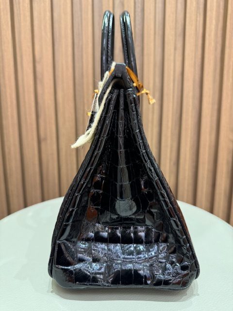 BIRKIN 25 BLACK SHINY POROSUS
