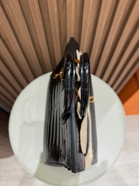 BIRKIN 25 BLACK SHINY POROSUS