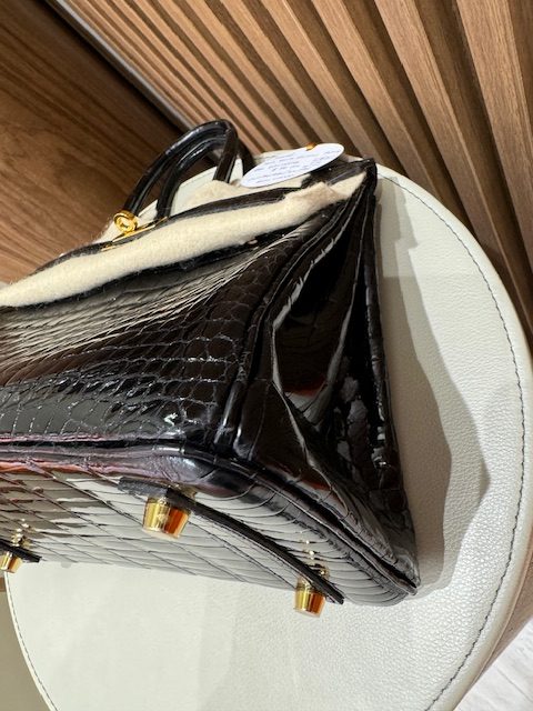 BIRKIN 25 BLACK SHINY POROSUS