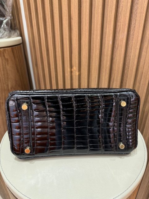 BIRKIN 25 BLACK SHINY POROSUS