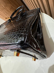 BIRKIN 25 BLACK SHINY POROSUS