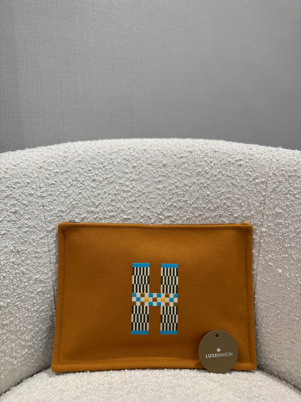 POUCH FLAT H NATTE CASE COGNAC