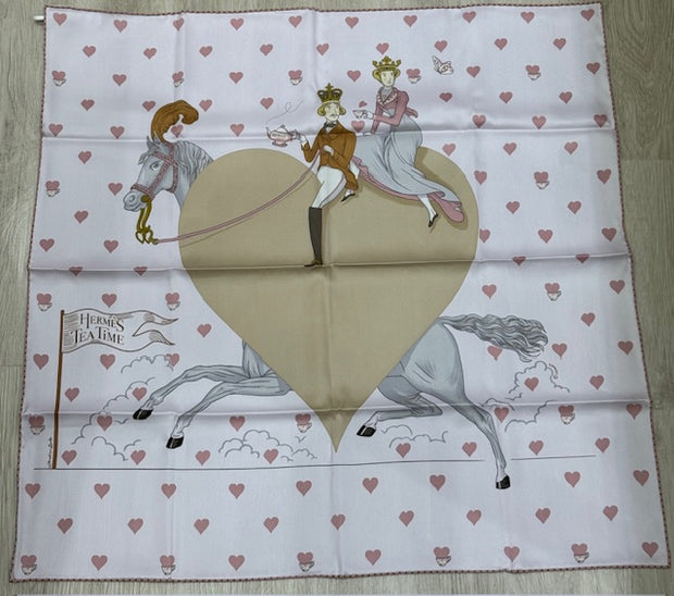 70CM SILK SCARF HERMES TEA TIME