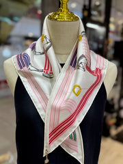70CM SILK SCARF TRIANGLE GARDE ROBE POP CHARM