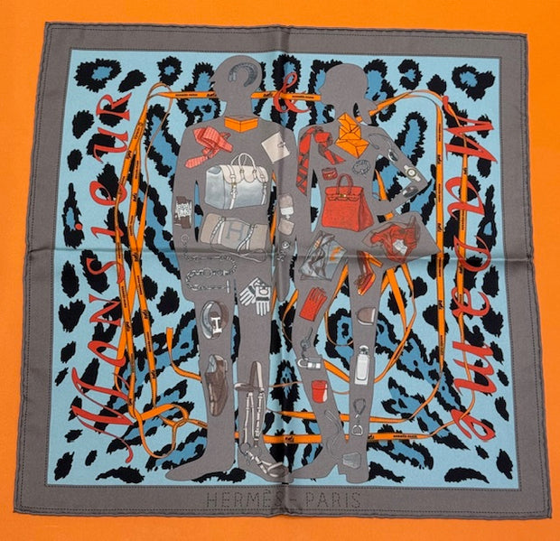 45CM SILK SCARF MADAME MONSIEUR