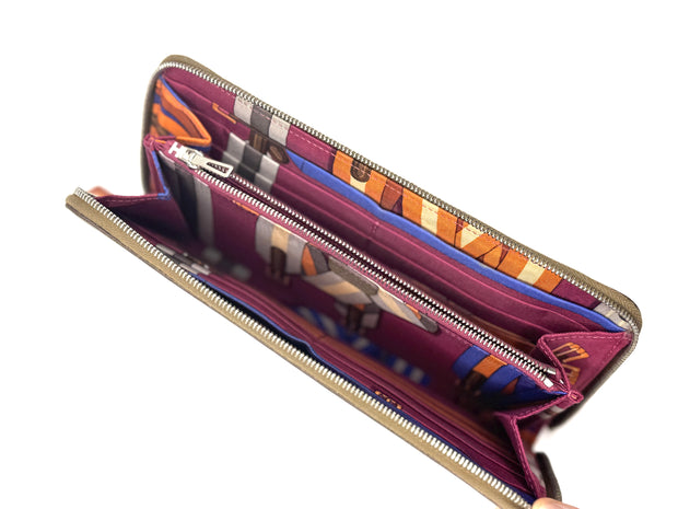 WALLET LONG SILK IN ETOUPE
