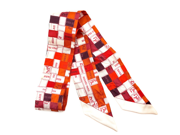 TWILLY BOLDUC AU CARRE RED/ORANGE/BEIGE