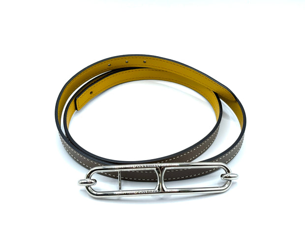 BELT ROULIS BUCKLE REVERSIBLE ETOUPE-LIME