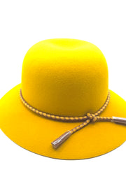 HERMES HAT CHAPEAU FEUTRE DE LAPIN ROSS SAFRON