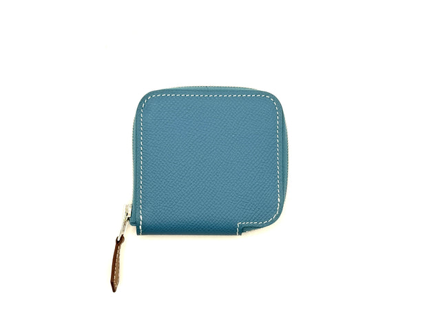COIN POUCH SILK-IN BLUE JEANS