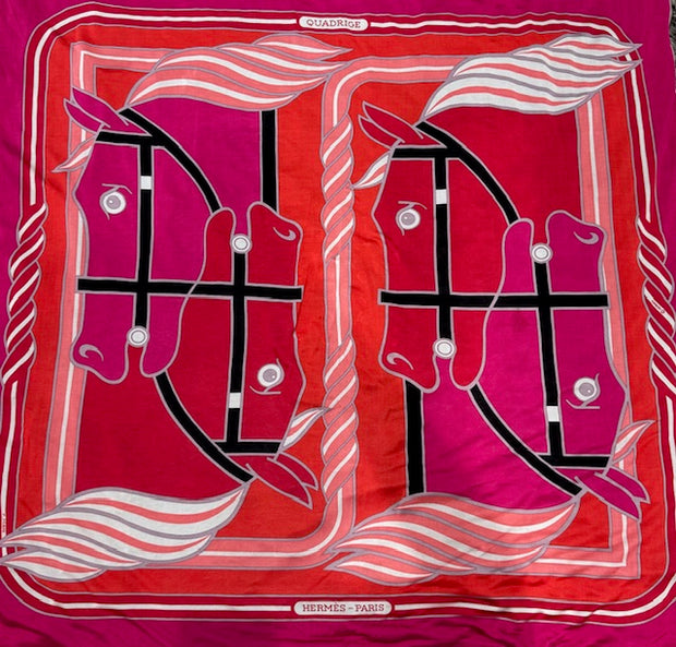 90CM SILK SCARF JERSEY QUADRIDGE