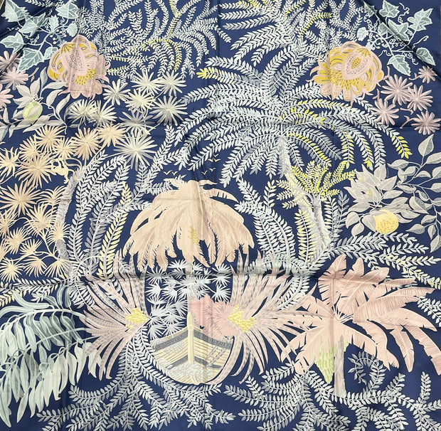 90CM SCARF 2 FACE LE JARDIN