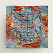 90CM SCARF DOUBLE FACE BRANDEBOURGS FLEURIS
