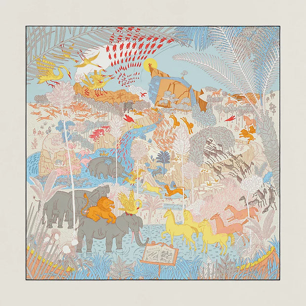 90CM SILK SCARF CARNIVAL DES ANIMAL