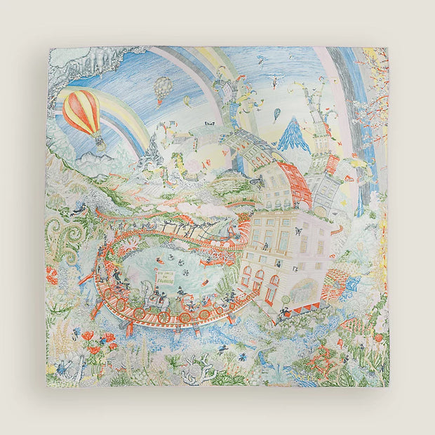 SILK 90CM SCARF LES FOLIES DU FAUBOURG