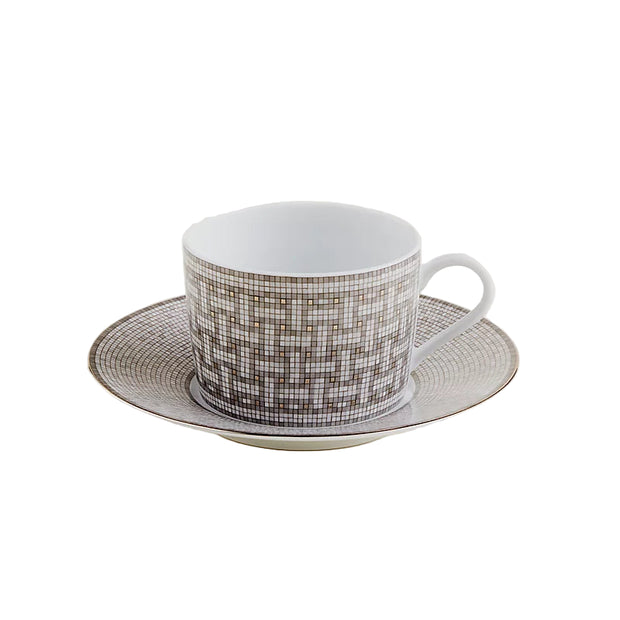 TEA CUP AND SAUCER MOSAIQUE 24 PLATINE